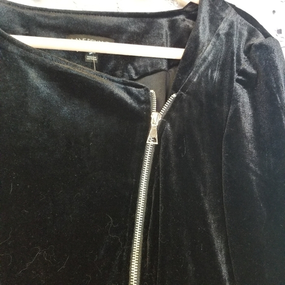 Lane Bryant black stretch velvet moto jacket new - Picture 5 of 9